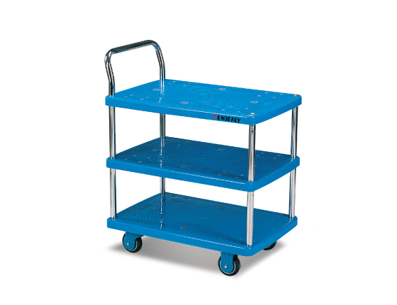 静音式三层塑料平板推车